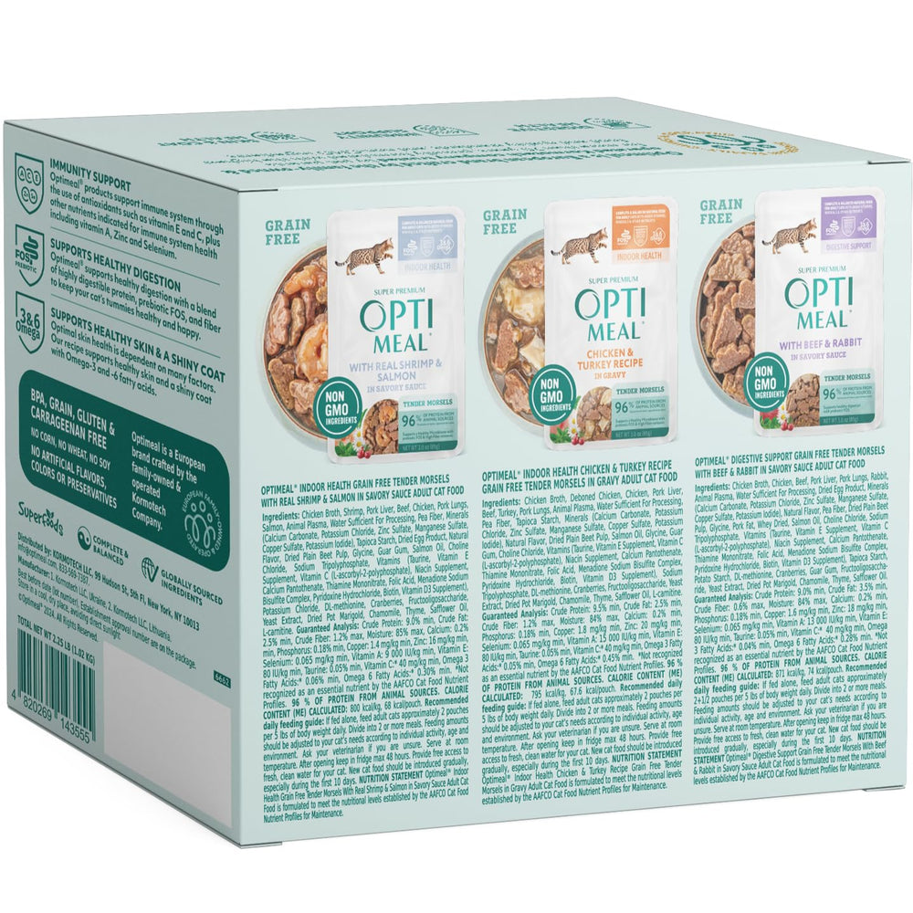 Optimeal lapin-dans-sauce-savoureuse : délicat et bien équilibré pour chats exigeants.