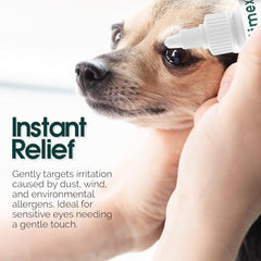Optimex lave-yeux doux: image d’application pour chiens et chats.