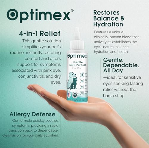 Optimex lave-yeux doux: yeux propres après utilisation.
