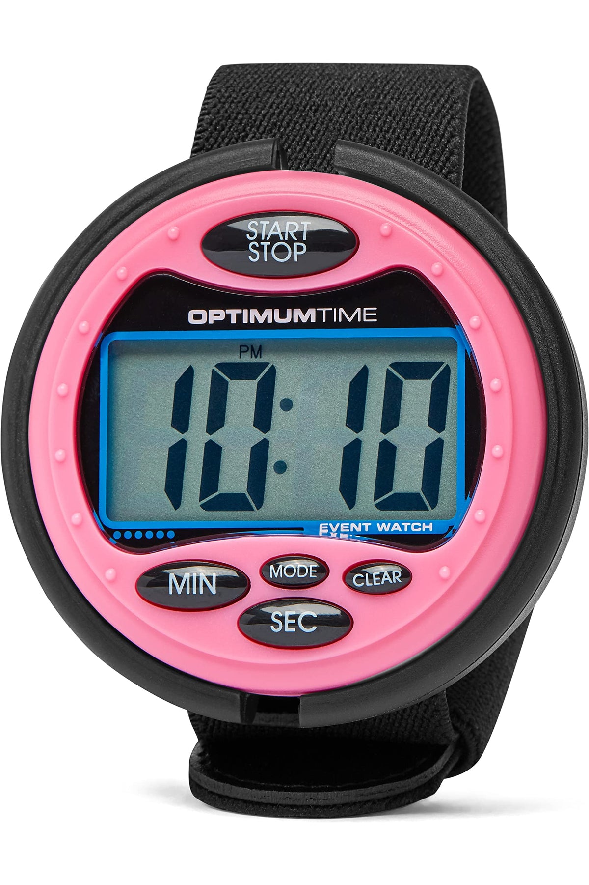 Optimum Time OE399 montre chronomètre d’événement rose, affichage clair pour les compétitions.