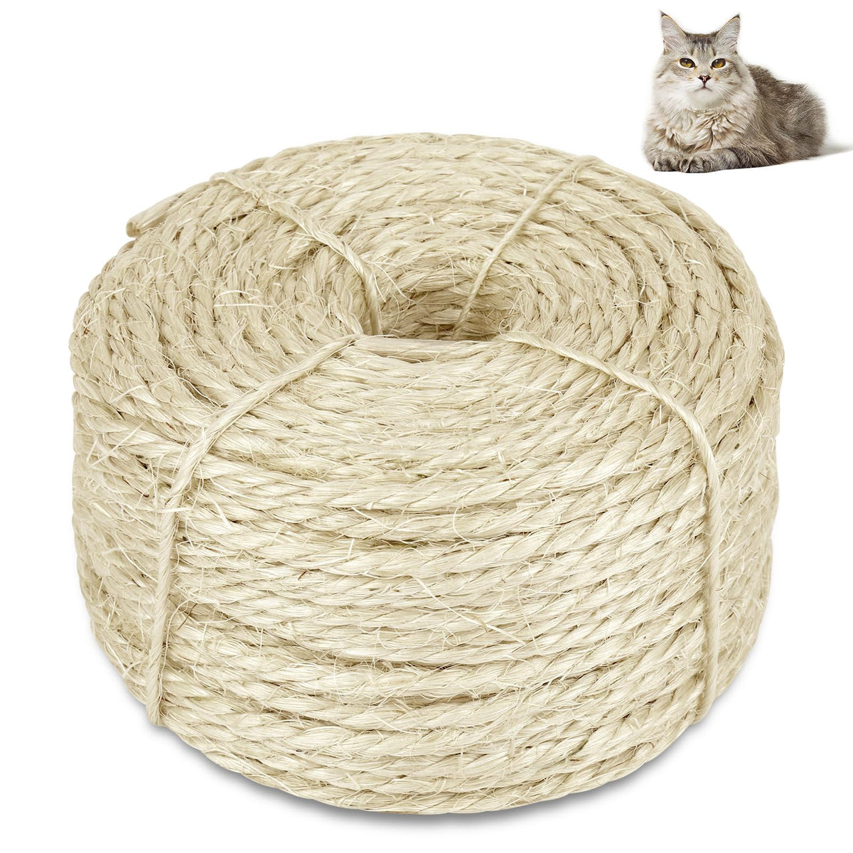 Opvixi sisal fil répare le poteau de griffage du chat durablement.