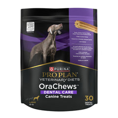 OraChews Pro Plan Veterinary Diets pour gros chien, paquet friandises dentaires.