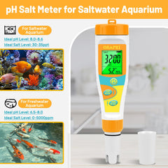 Mesure multi-paramètres: pH, salinité, TDS/EC et température