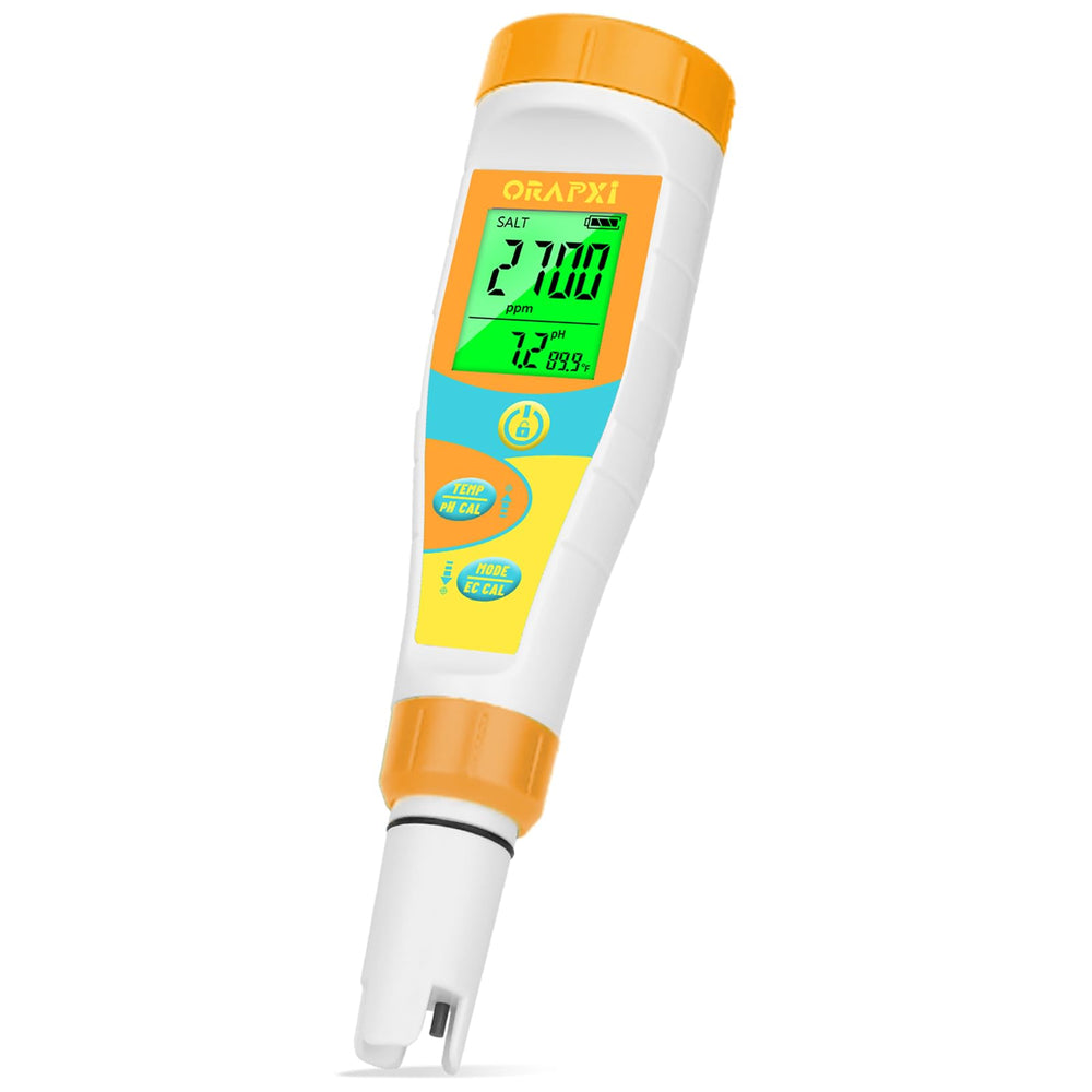 ORAPXI pH-meter et salinité avec affichage LCD pour aquarium d'eau de mer