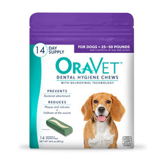 OraVet friandises dentaires packshot, 14 unités, entretien bucco-dentaire quotidien