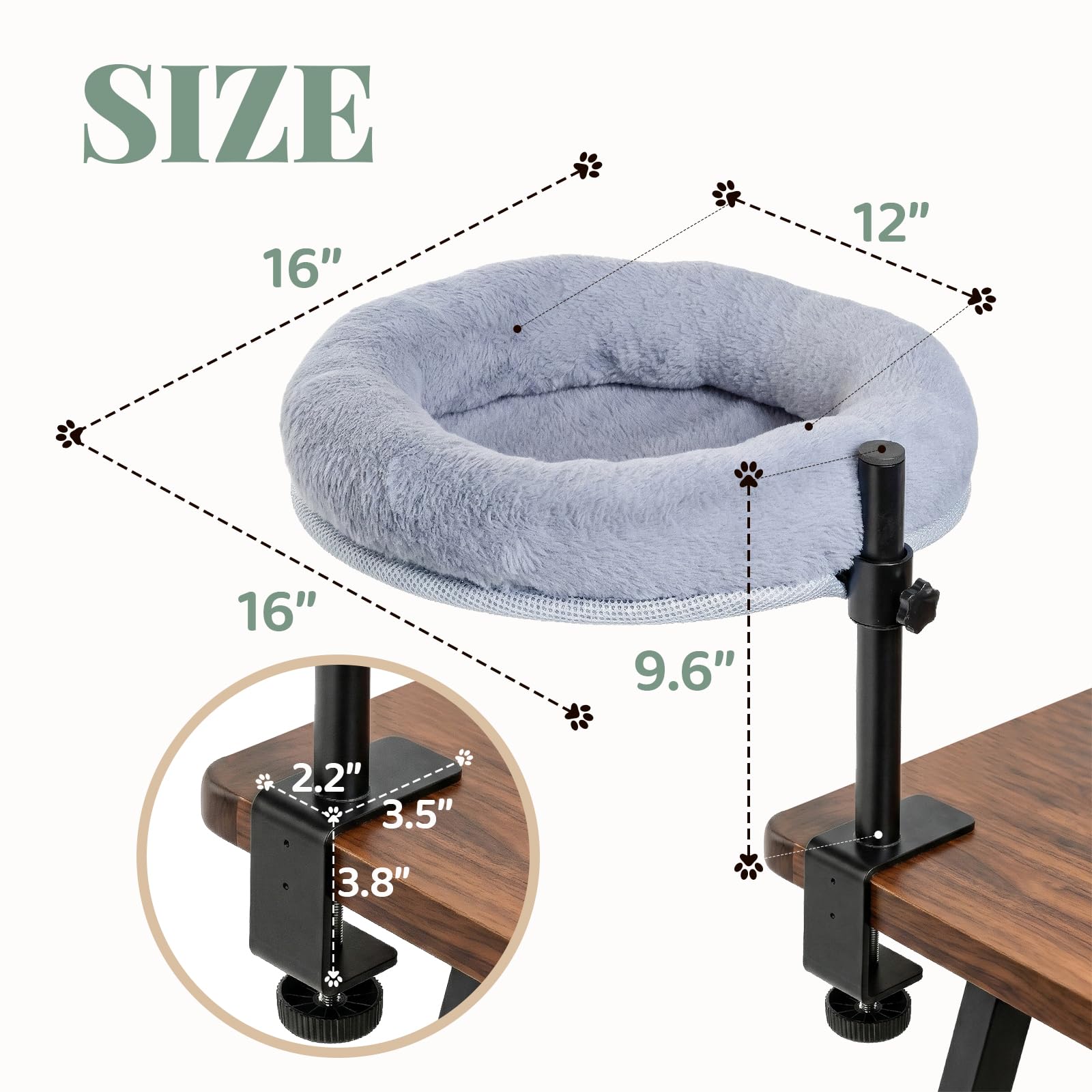 Ordora coussin amovible et lavable pour lit chat bureau.