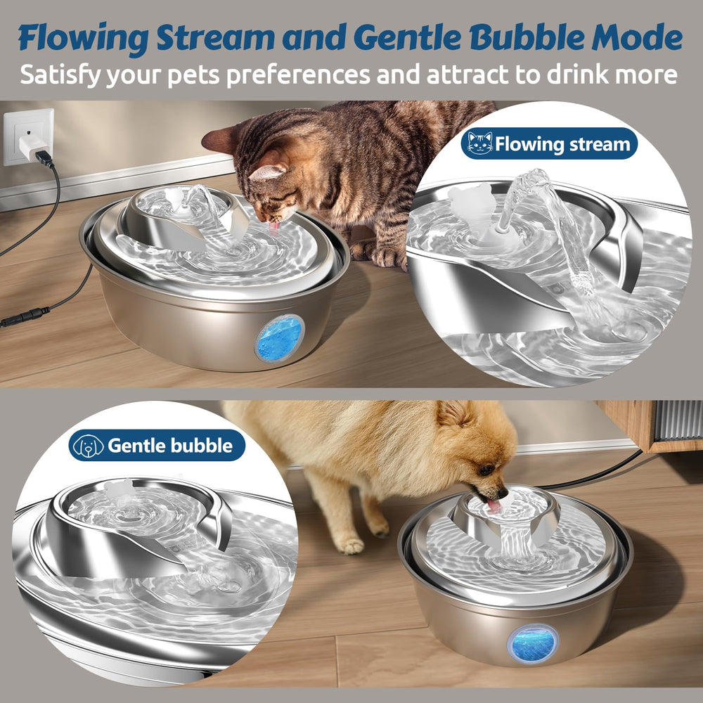 Fenêtre LED montrant le niveau d'eau de la fontaine ORSDA.