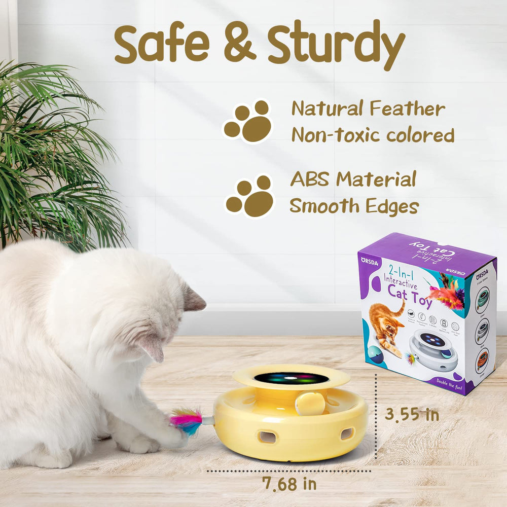 ORSDA plume violette et queue peluche: diversité damusements pour chat.