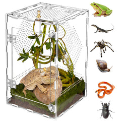 Orekemo terrarium reptile vision 360 clair pour une observation sans effort.