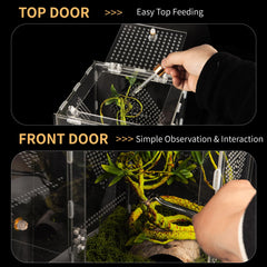 Orekemo terrarium reptile ouverture frontale et haute facilitant l'entretien.