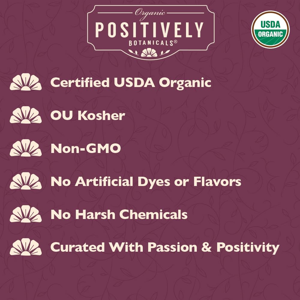 Organic Positively Tea Company herbe a chat - feuilles gris-vert et fleurs roses, arôme distinct.