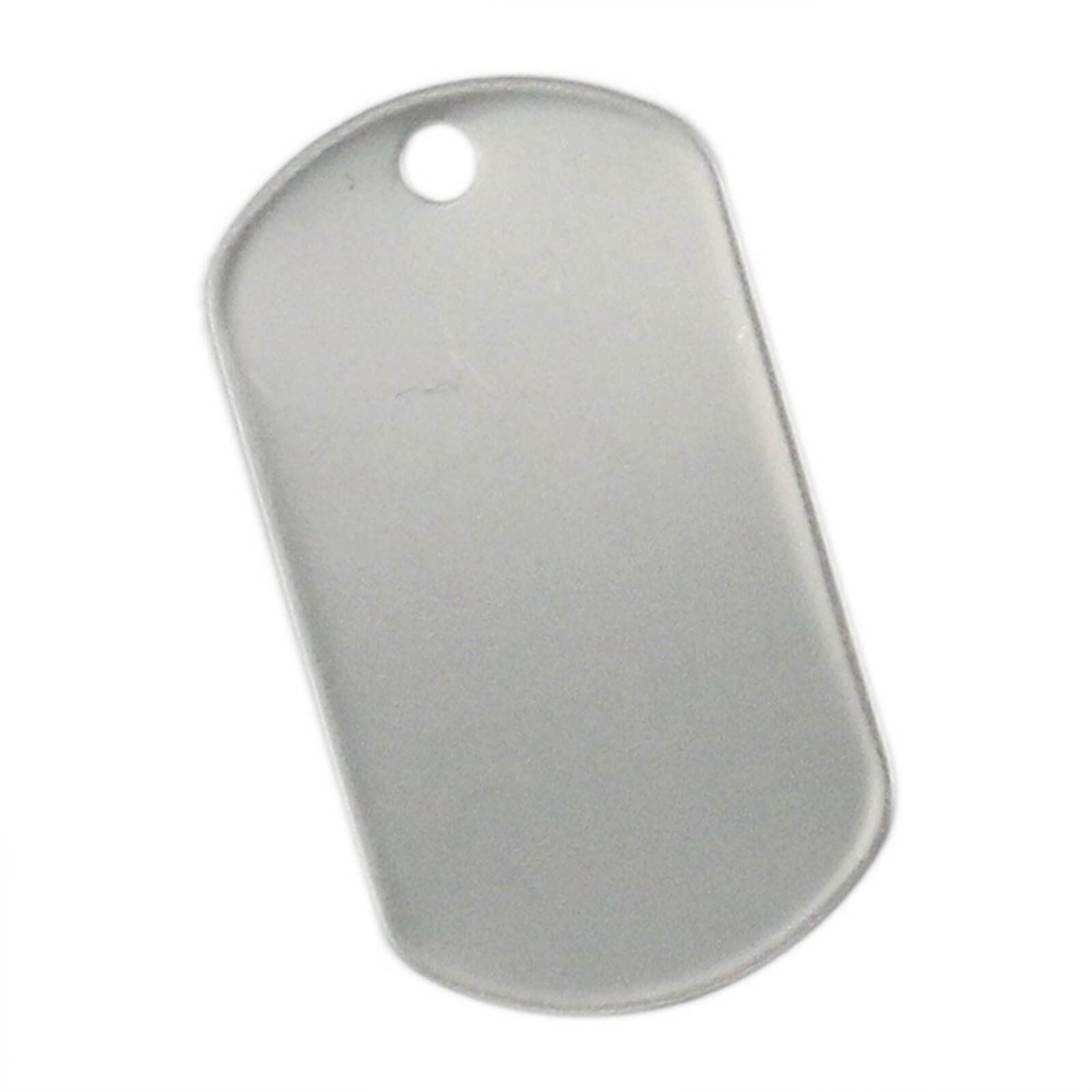 Étiquette Orgrimmar finition inox, style militaire pour accessoires personnalisables.