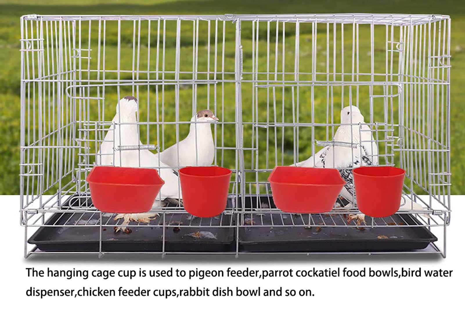 ORIBUKI Systeme suspension tasse cage rouge, installation simple.