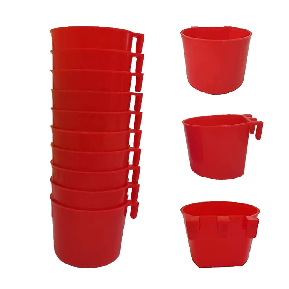 ORIBUKI Tasse Cage Rouge 8oz pour nourrir vos oiseaux.