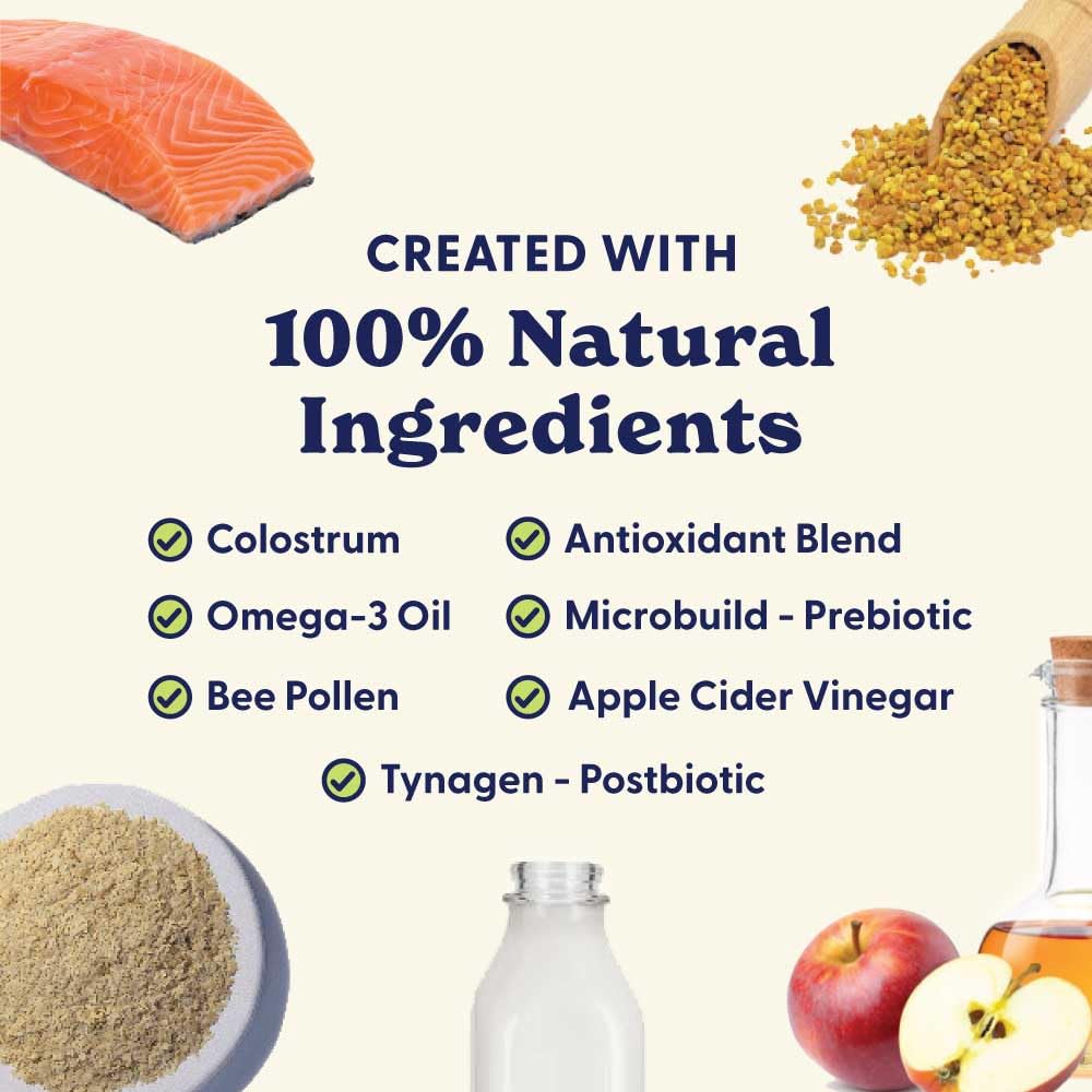 Origin Labs ingrédients premium sans soja ni blé, sans colorants artificiels.