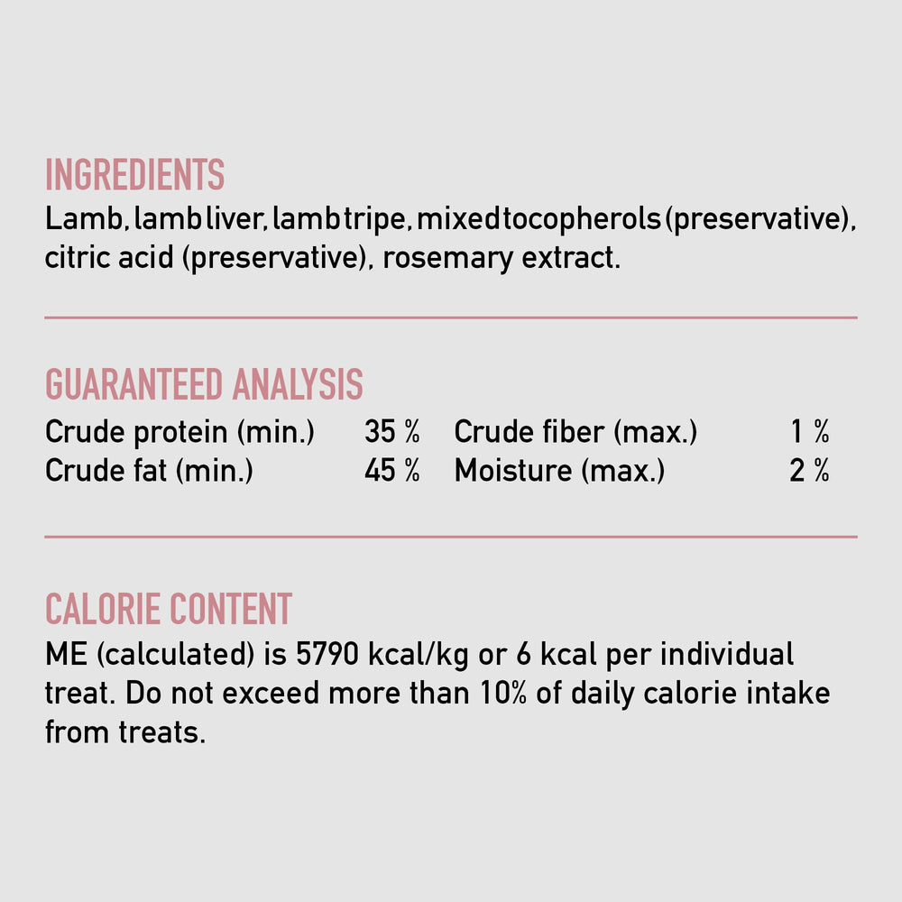 ORIJEN Agneau lyophilisé – sans céréales, friandises propres et digestes.