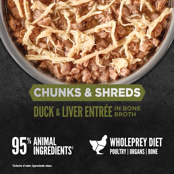 ORIJEN Chunks & Shreds morceaux et effilochés canard — protéines animales riches