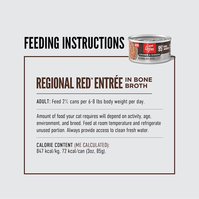 ORIJEN Entrée Régionale Rouge: bouillon d'os pour hydratation naturelle et goût séduisant.