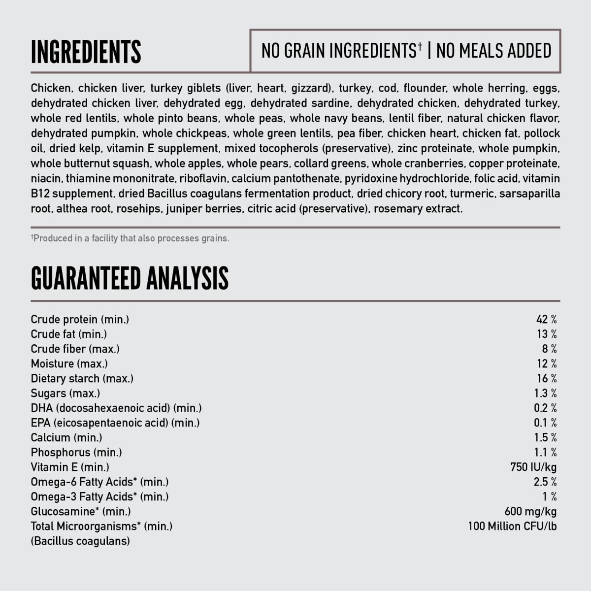 ORIJEN Fit & Trim: ingrédients frais et congelés garantissant fraîcheur et qualité.