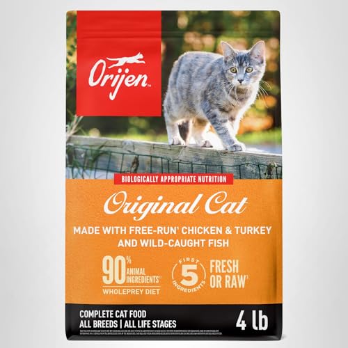 ORIJEN Original, alimentation adaptée à toutes les étapes de vie des chats.