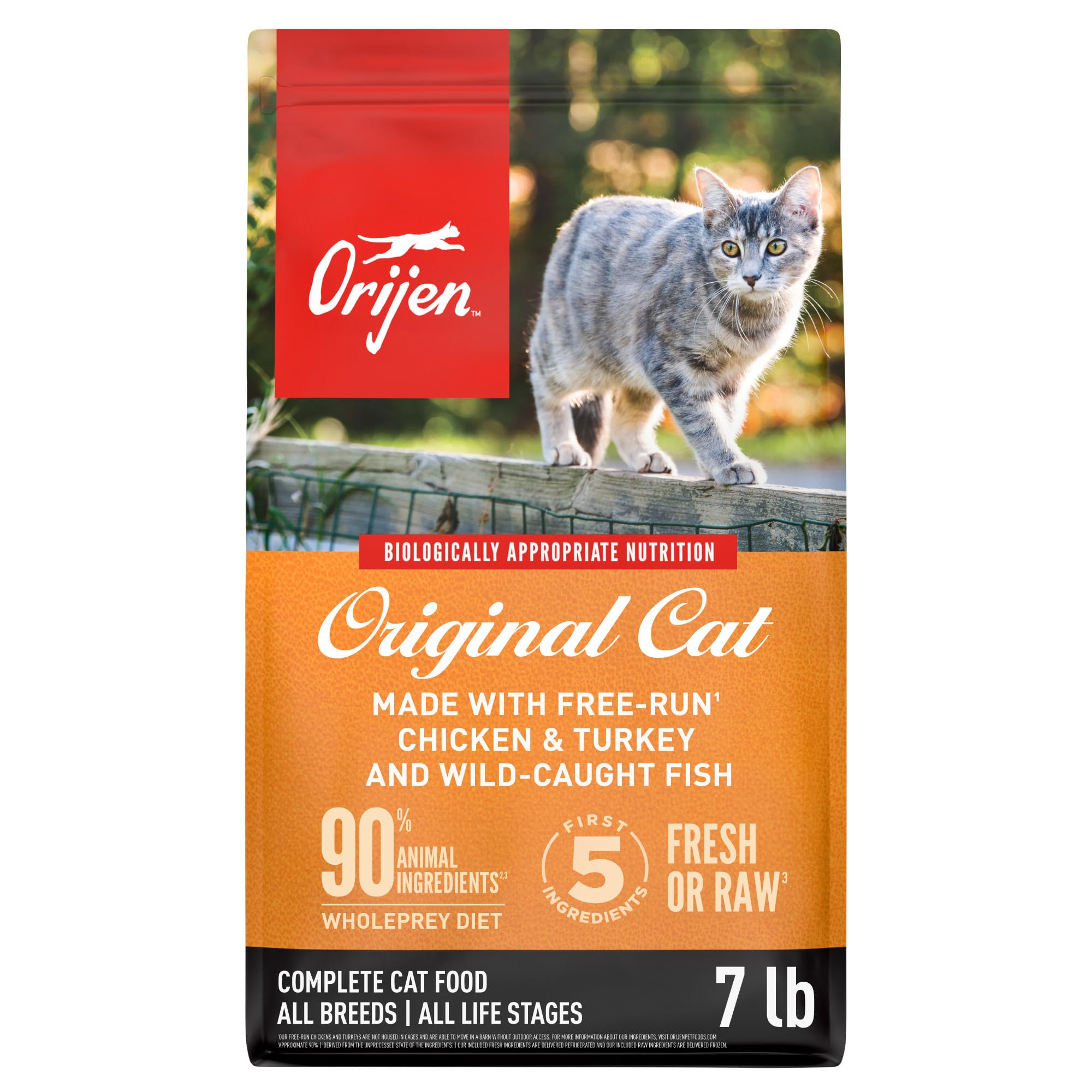 ORIJEN Original, sac de 7 lb pour chats, présentation attrayante et riche en protéines.