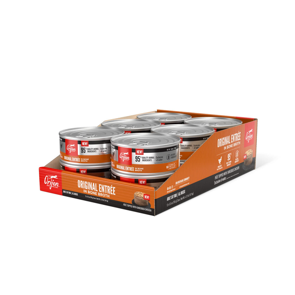 ORIJEN Original Entree pate poulet et poisson, riche en proteines animales.