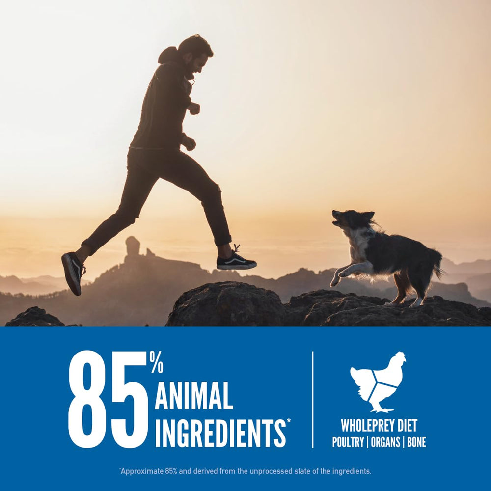 ORIJEN Original ingrédients complets incluant organes et os pour l'équilibre nutritionnel.
