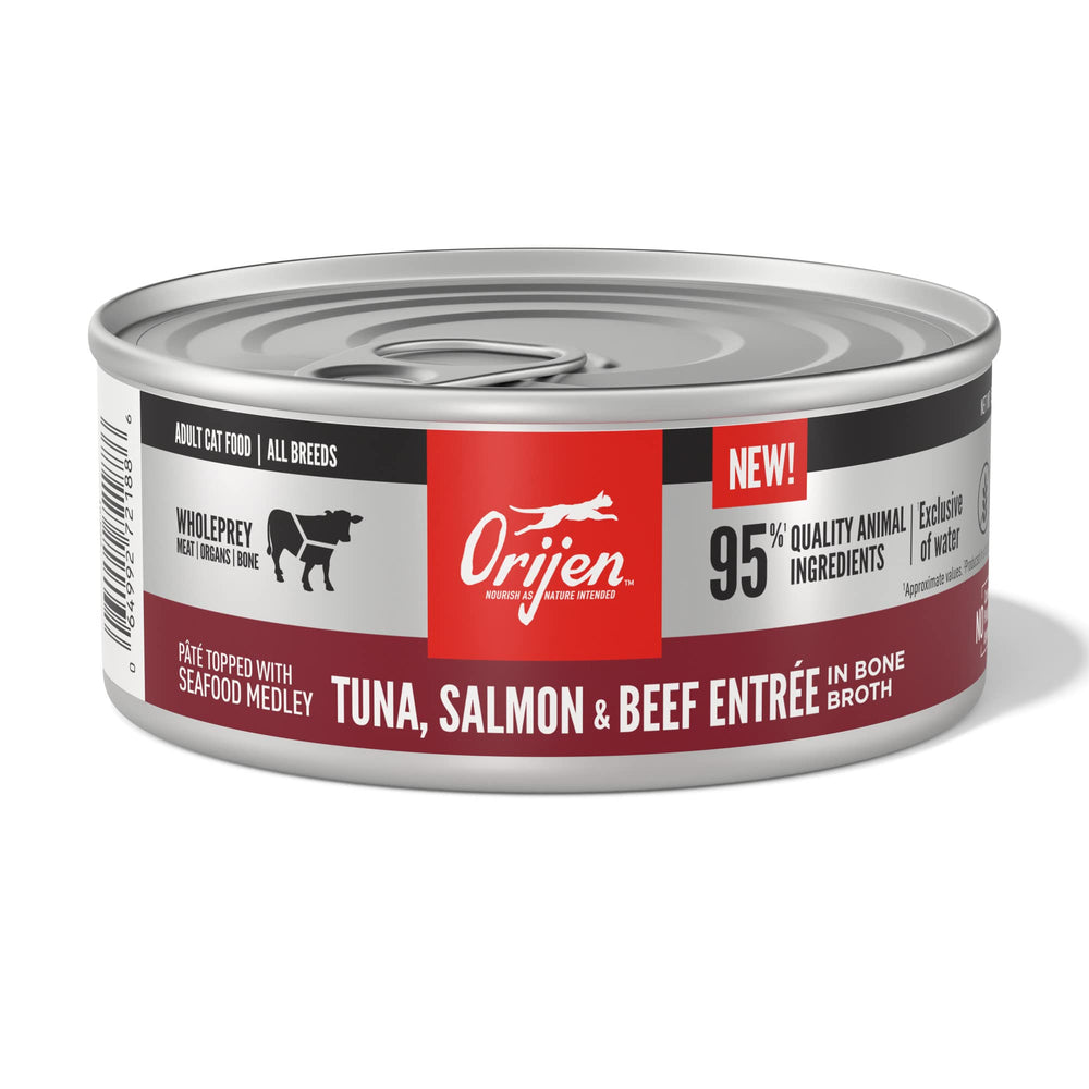 Pâté ORIJEN pour chat, protéines animales de qualité supérieure, saveur thon et saumon