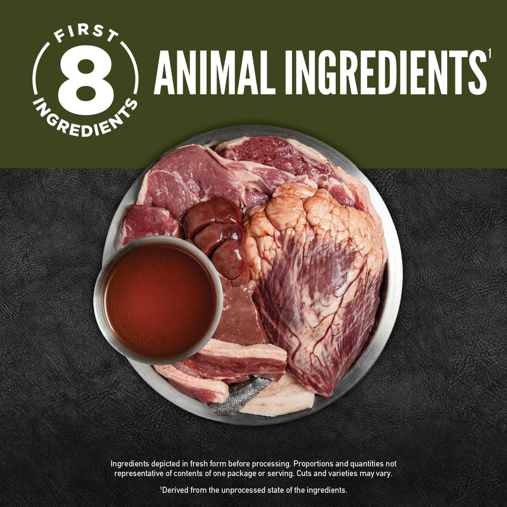 ORIJEN Real Meat Shreds – servi seul ou sur croquettes, repas polyvalent.