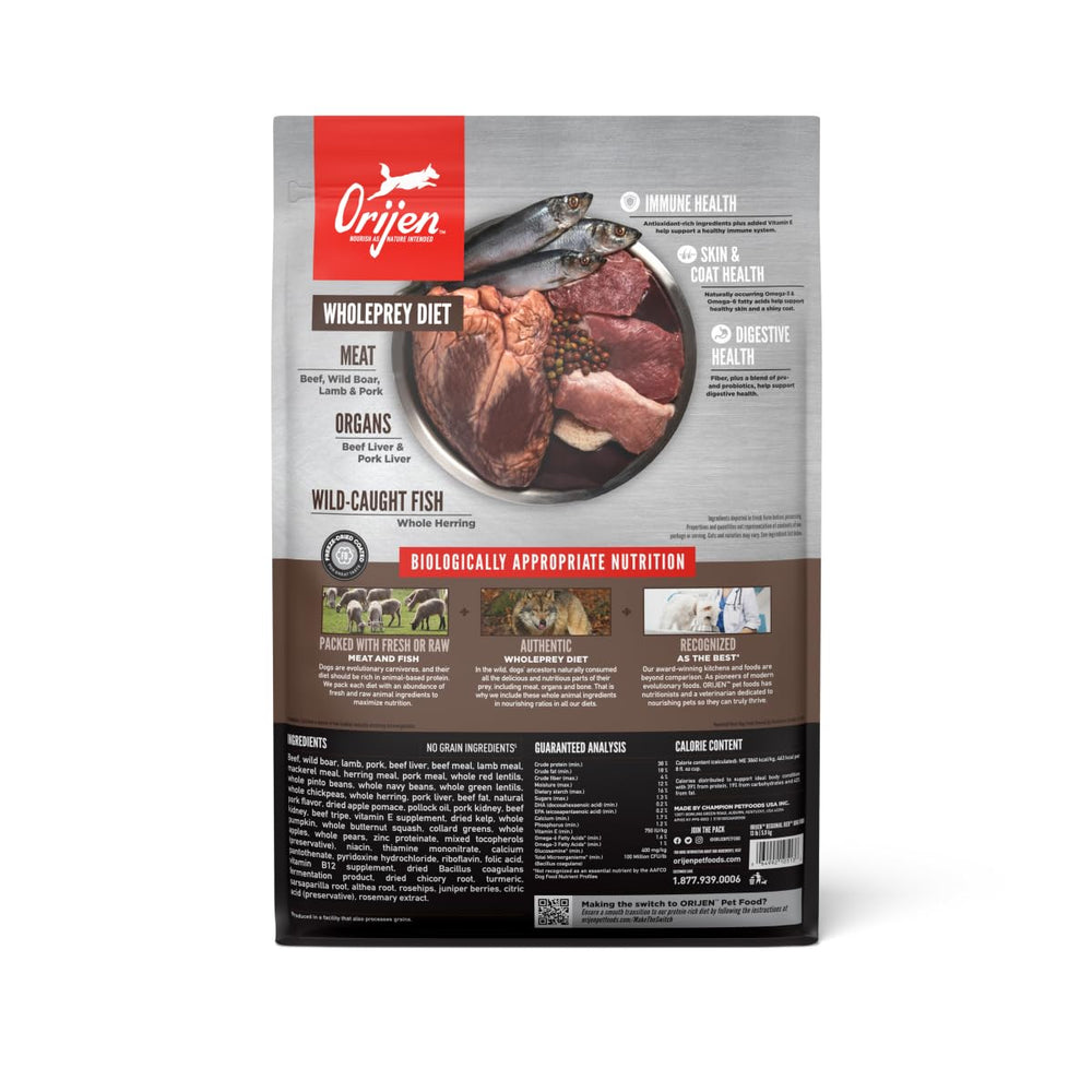 Croquettes ORIJEN Regional Red à haute protéine pour chiens actifs