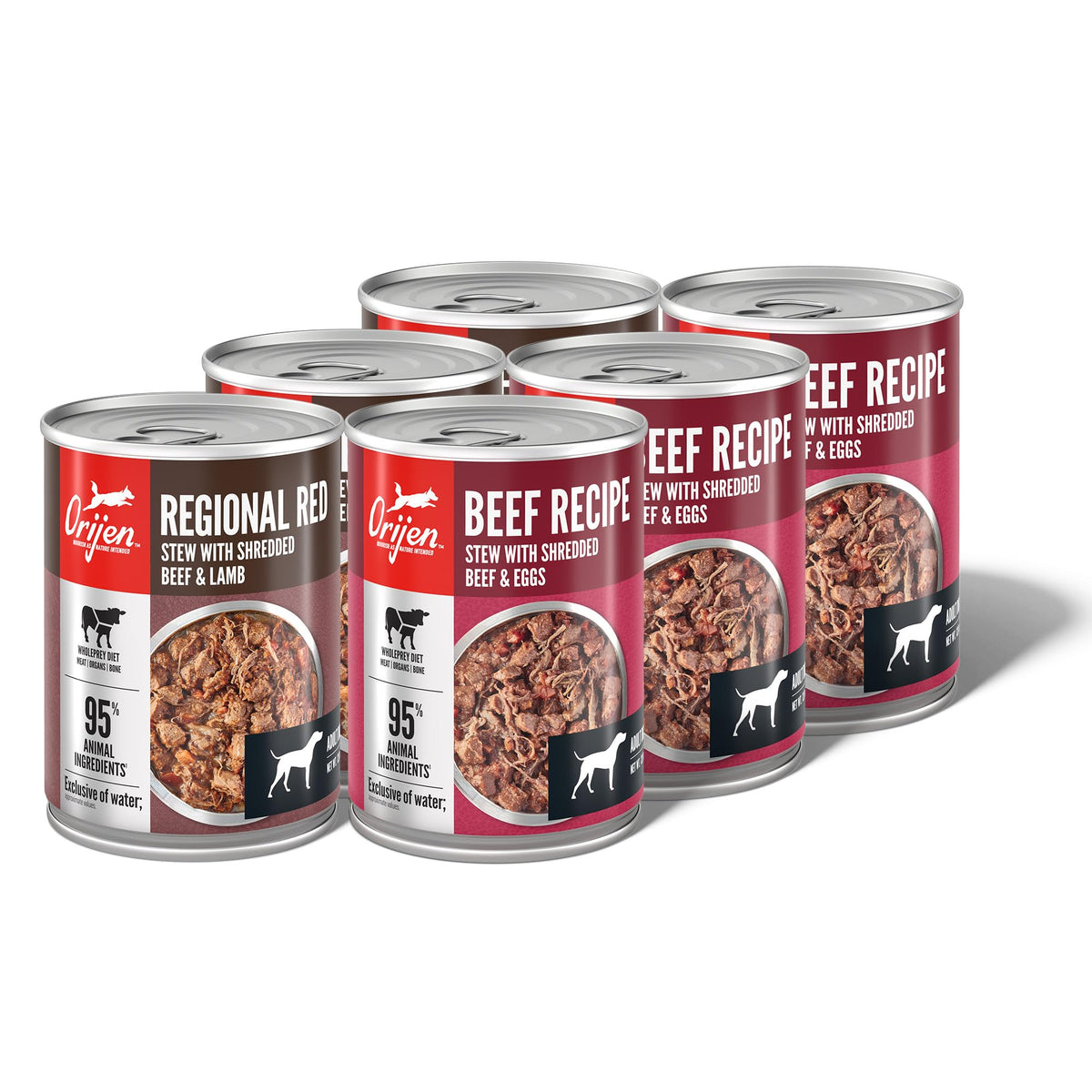 ORIJEN regional-red effiloché en conserve, repas riche en protéines