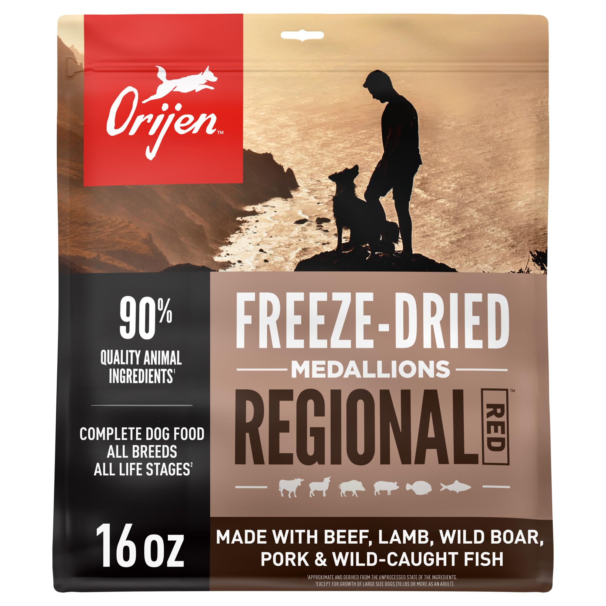 ORIJEN Regional Red médaillons lyophilises, source protéinée parfaite pour chiens actifs