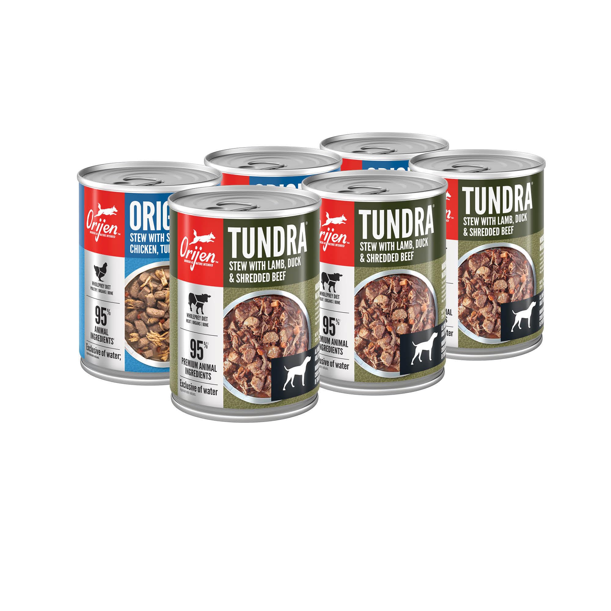 ORIJEN Tundra – éclats de bœuf, texture appétissante et hydratante.