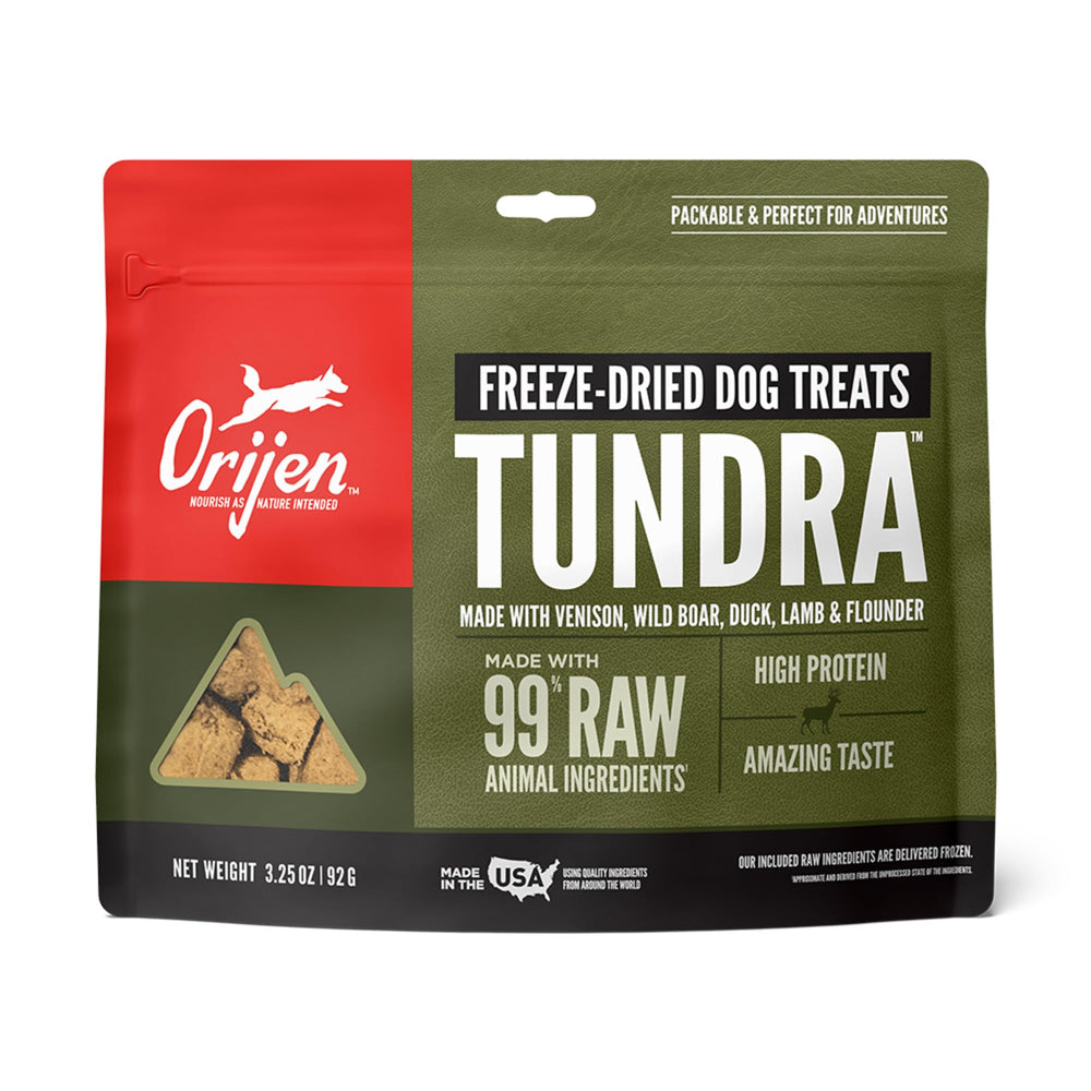 ORIJEN TUNDRA, sachet lyophilisé pratique pour les aventures quotidiennes.