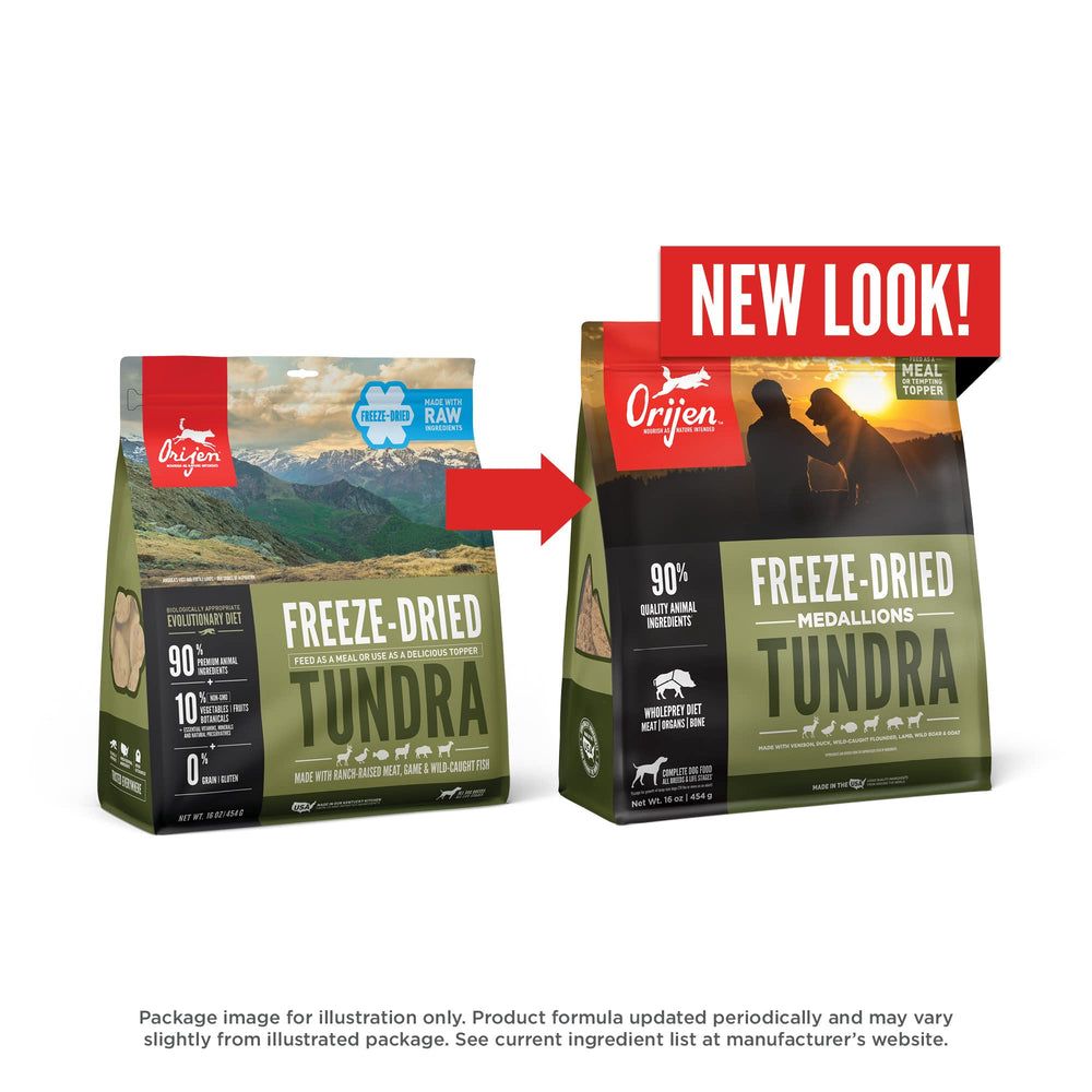 ORIJEN TUNDRA texture croquante: expérience sensorielle rappelant le gibier sauvage.