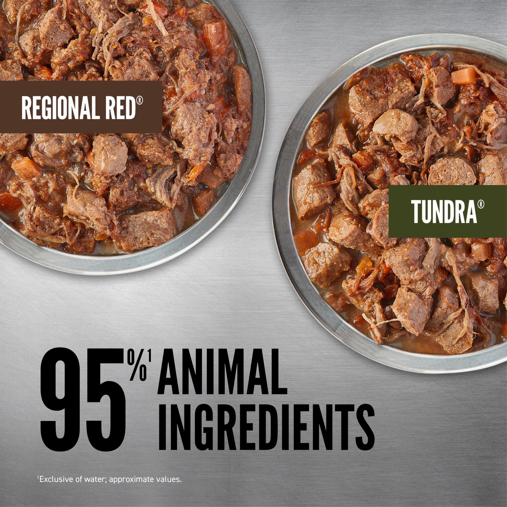 ORIJEN Tundra : canard et boeuf effiloche, saveur riche et naturelle.