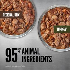 ORIJEN Tundra : canard et boeuf effiloche, saveur riche et naturelle.