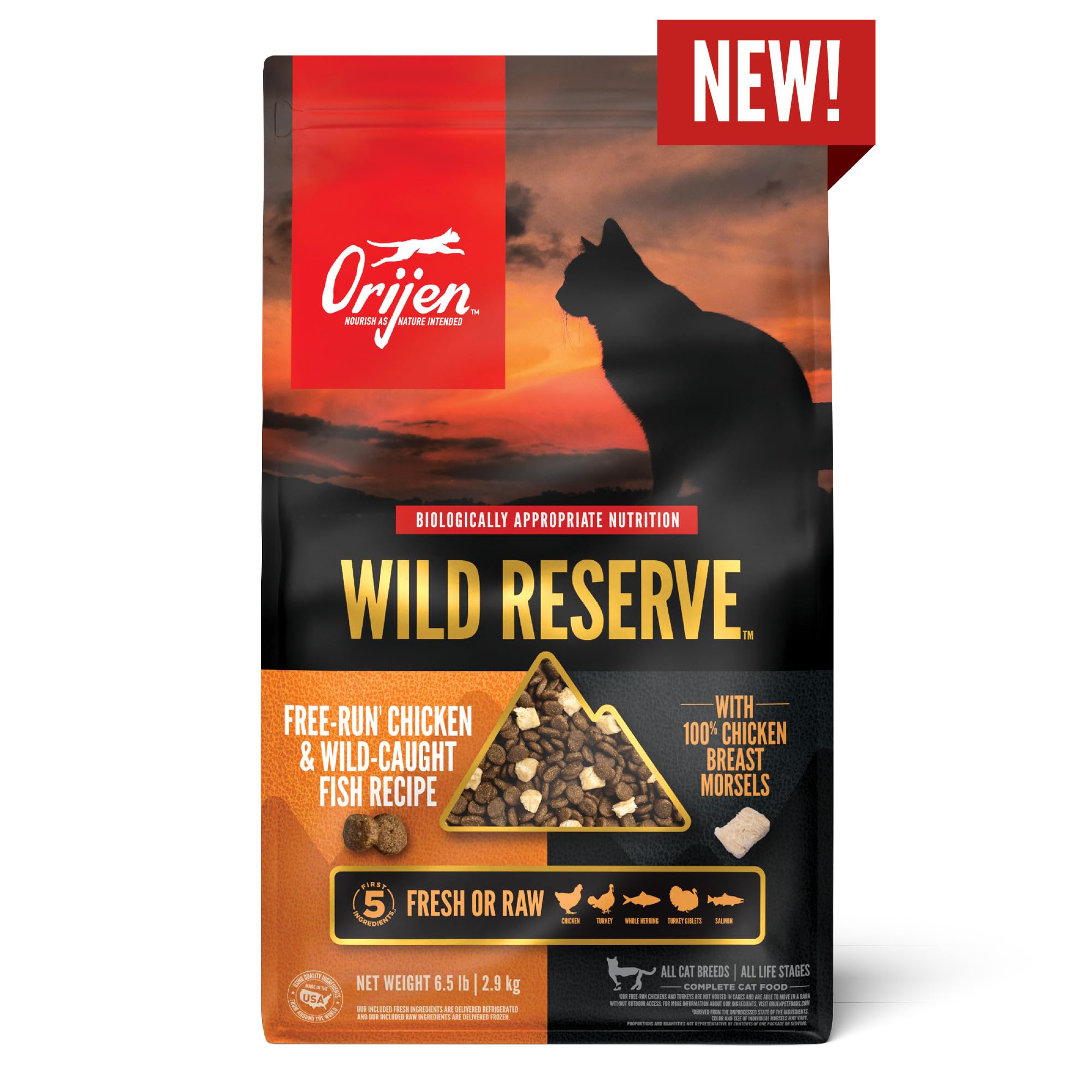ORIJEN Wild Reserve, sac pratique de 6,5 lb pour l’alimentation durable.