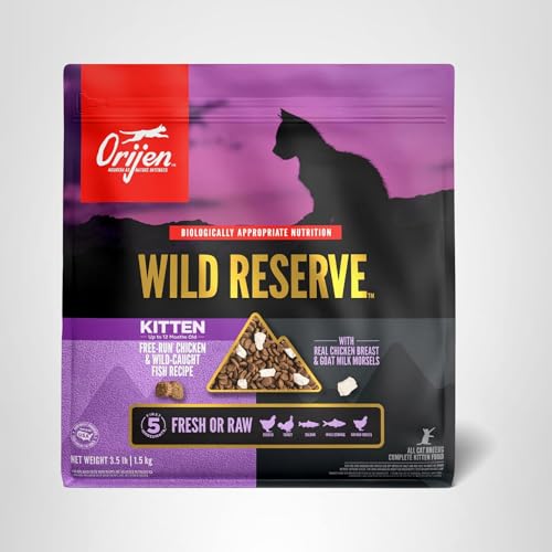 ORIJEN Wild Reserve guide des portions pour chaton.