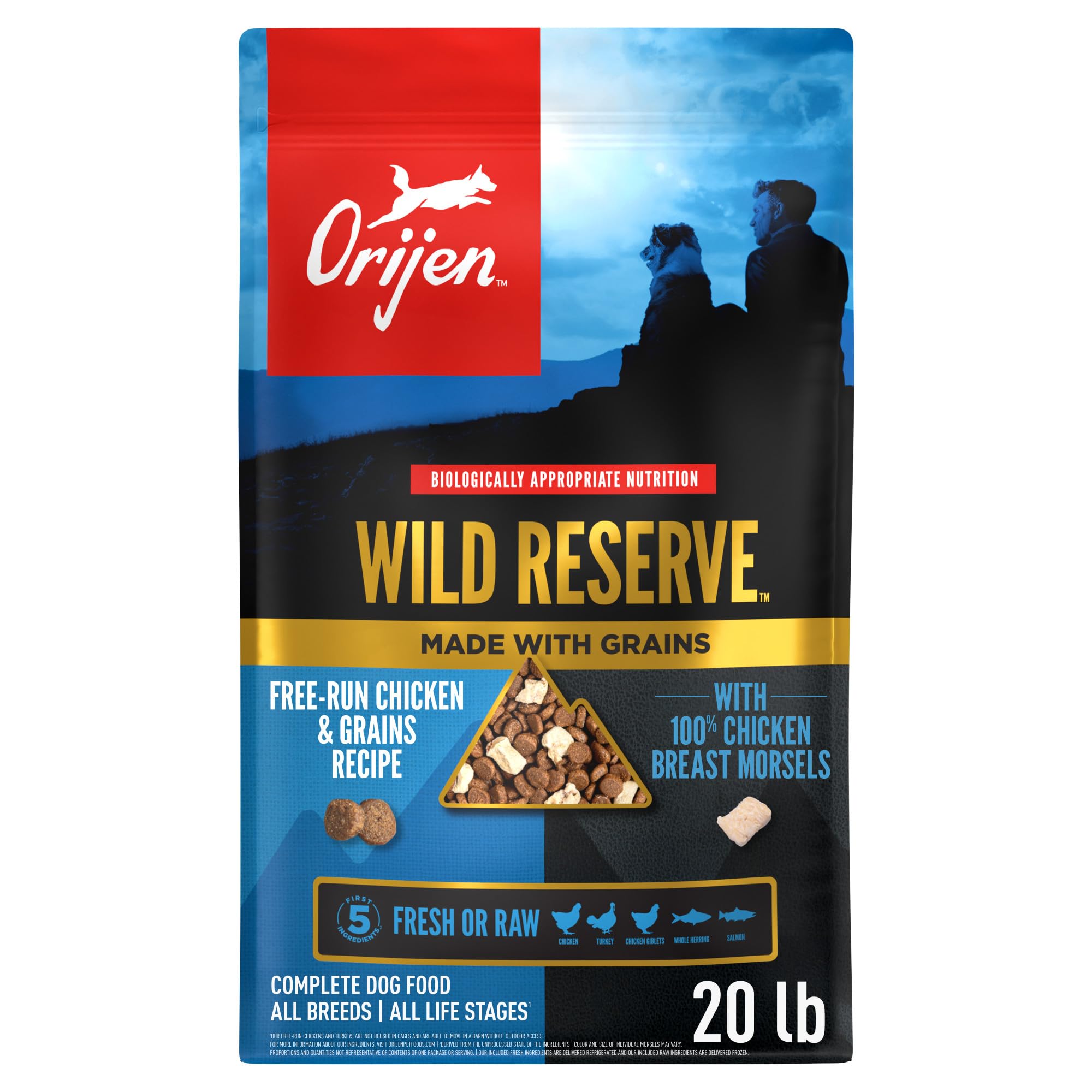 ORIJEN Wild Reserve – sac sec poulet et grains, repas complet pour chien
