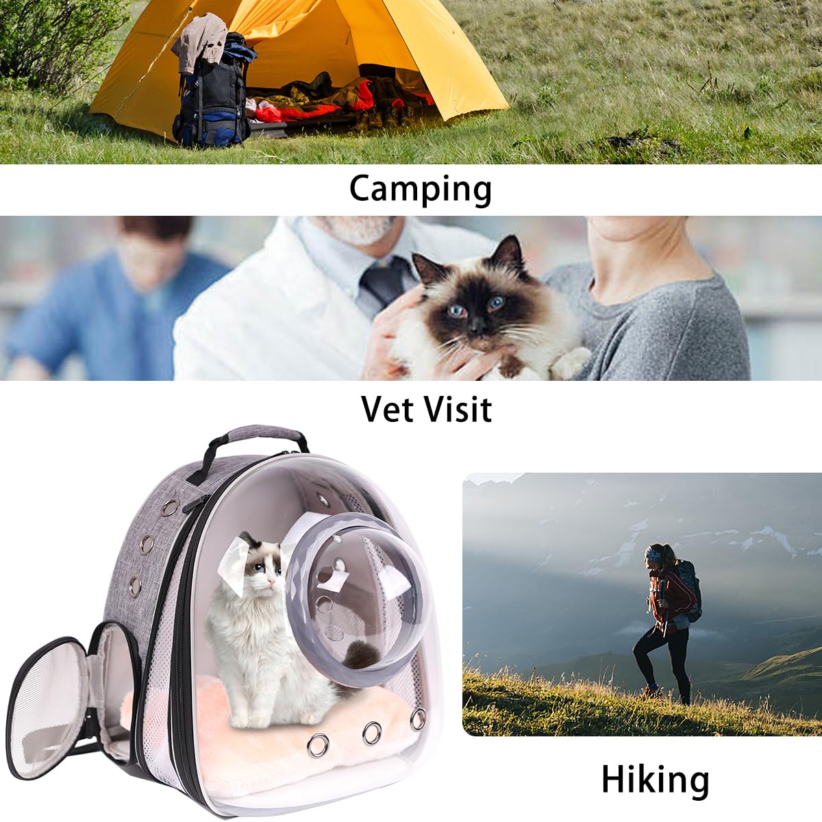 ORIZZP sac en cabine autorisé, parfait pour voyager avec un petit chien ou chat.