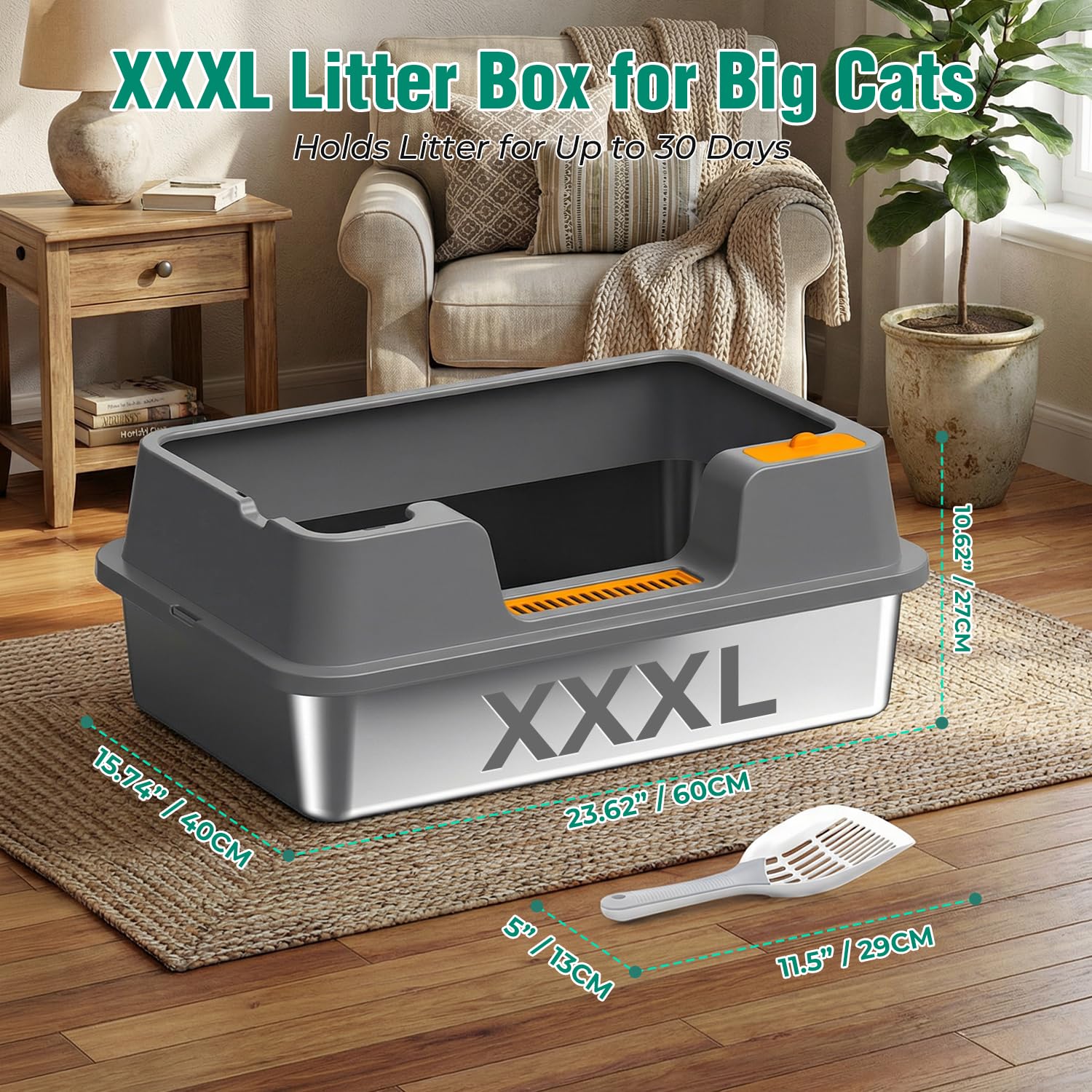 Conception XXL OROLEY, adaptée aux chats de grande taille.