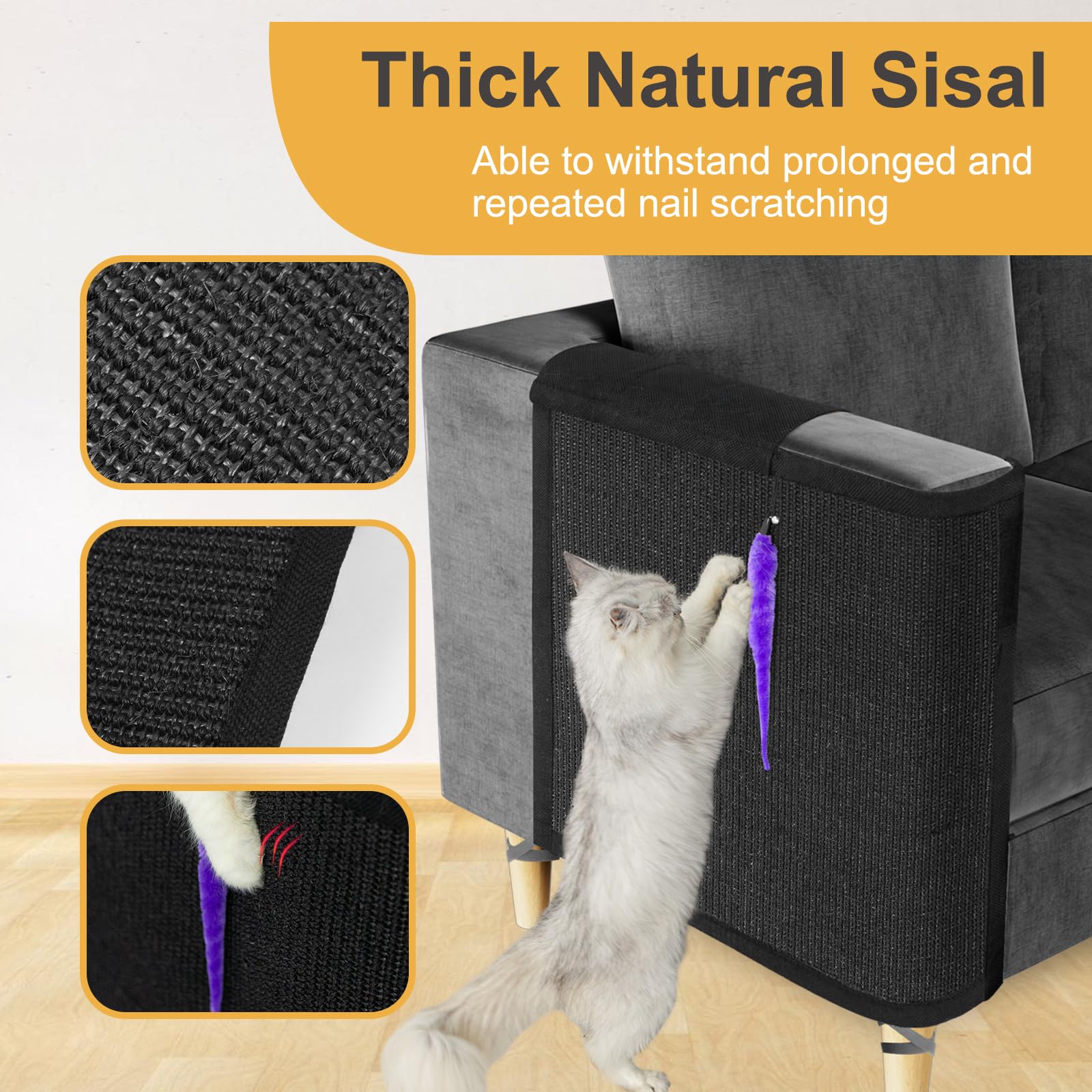 Oroonoko jouet chat intégré: stimule l'interaction et détourne l'attention du canapé.