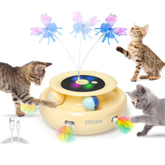 ORSDA chat-jouet embuscade-plume: stimule l’instinct de chasse et l’activité