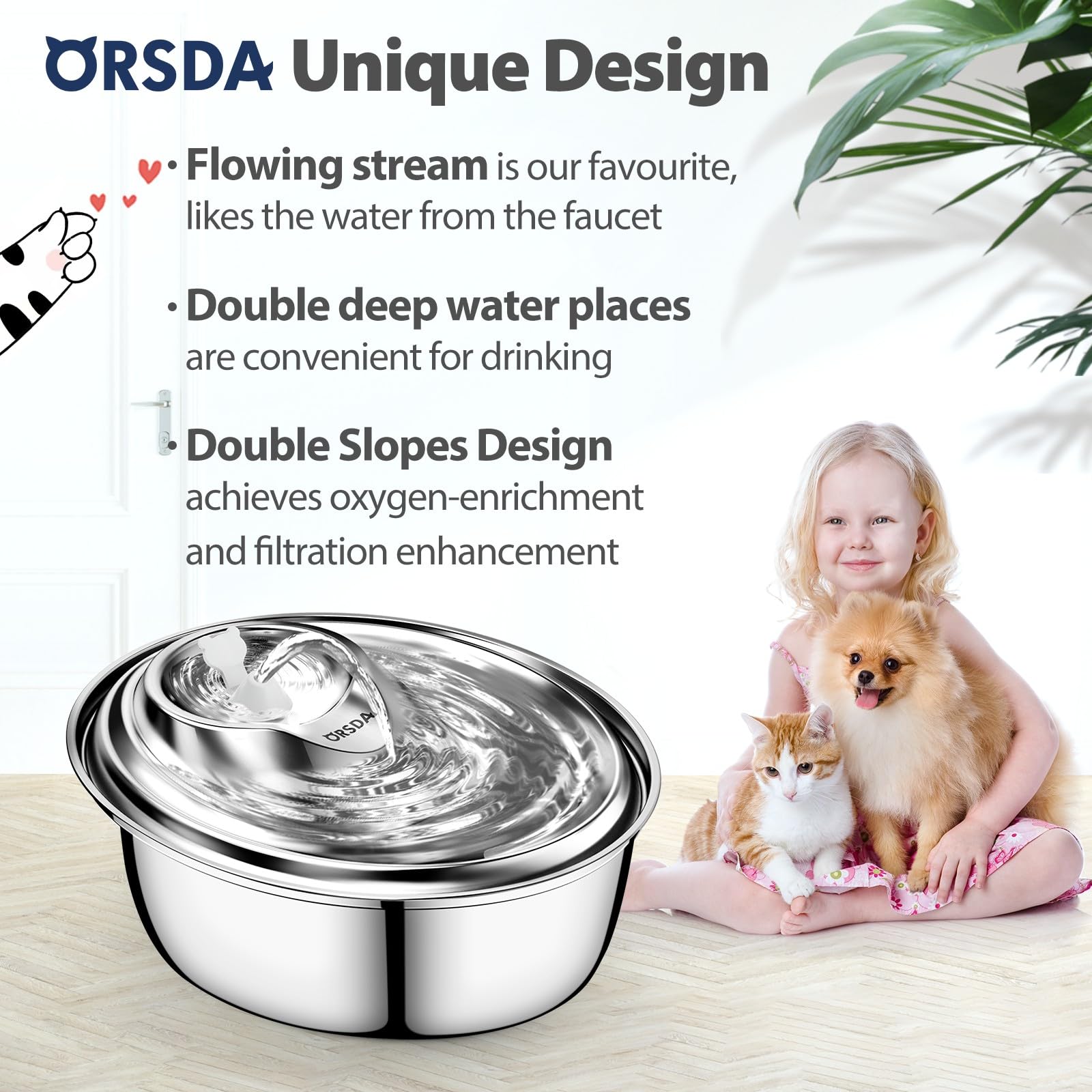 Flux d'eau réglable pour satisfaire les préférences des animaux.