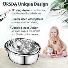 Flux d'eau réglable pour satisfaire les préférences des animaux.