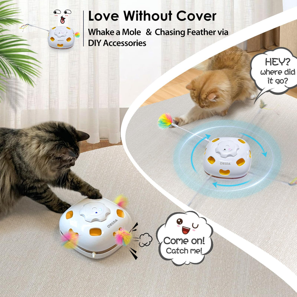 ORSDA jouet-chat-autonomie-batterie-rechargeable assure de longues heures de jeu.