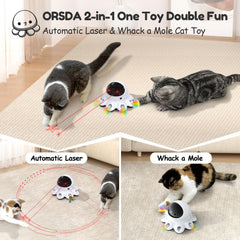 ORSDA jouet chat points laser et etoiles, mouvements stimulants.