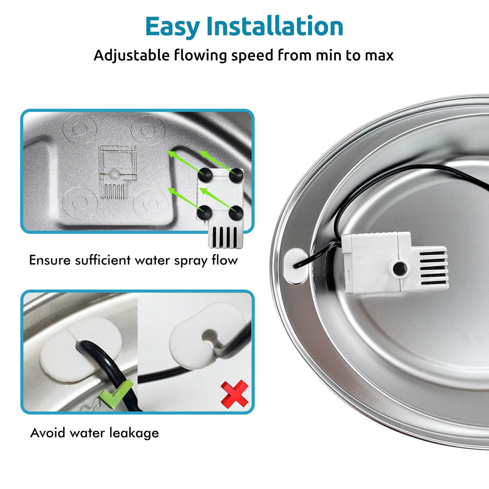 Alimentation 5V USB pour pompe ORSDA, installation pratique.