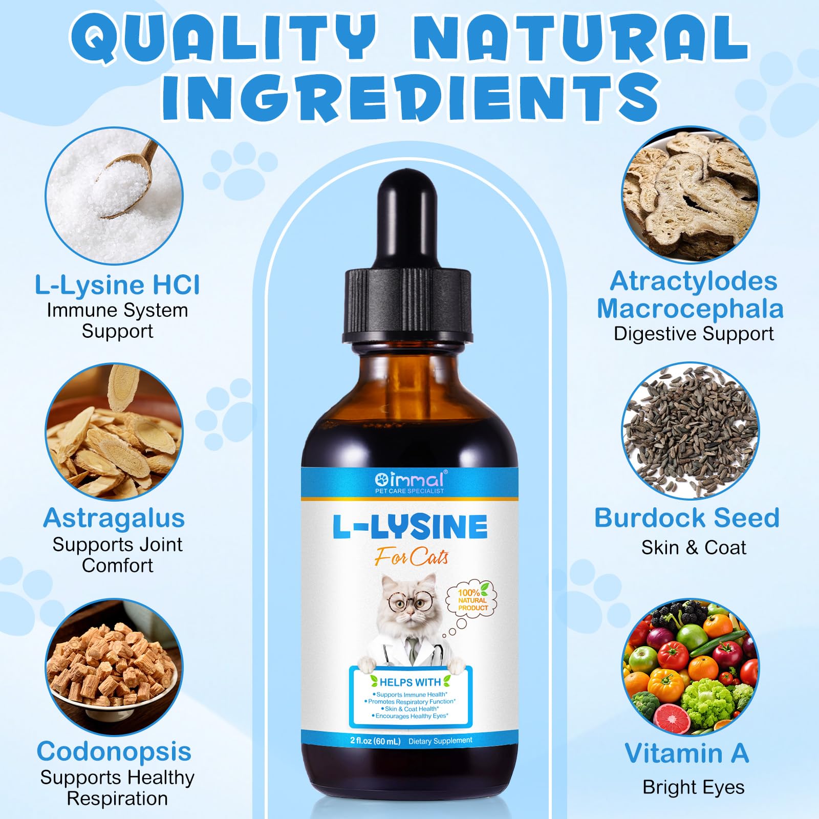 O.SECERT Lysine et astragale pour soutenir les défenses naturelles du chat.